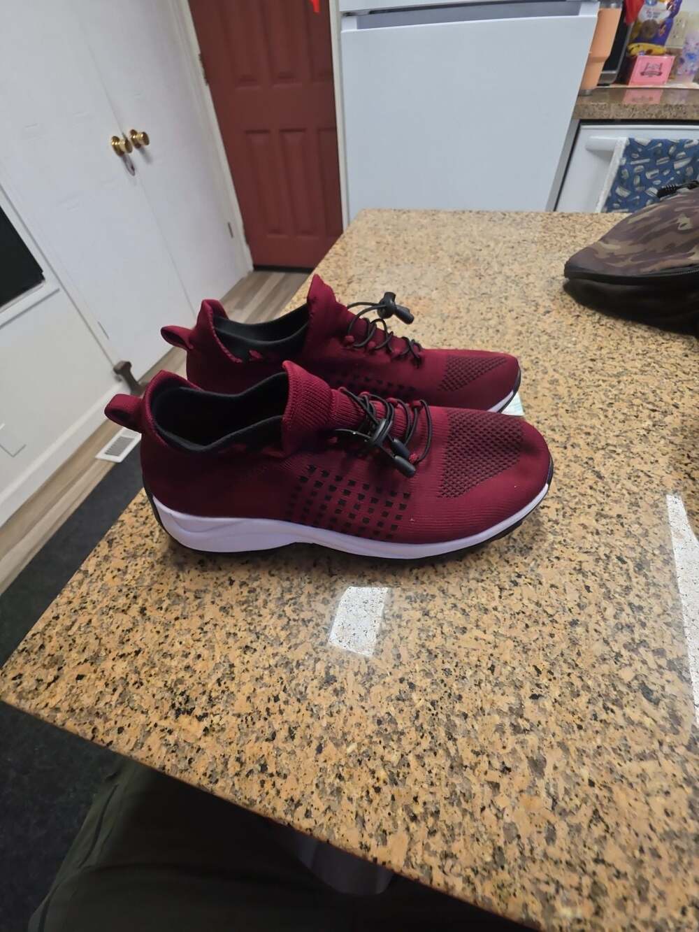 ComfortWear Ortho Stretch Cushion Slip-On Walking Sneakers Red